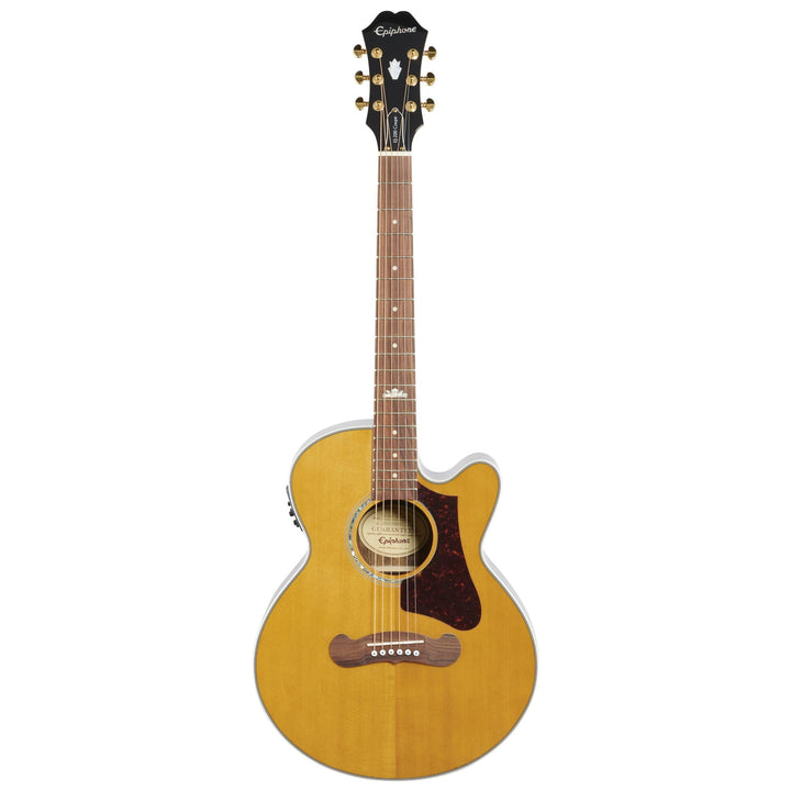 Epiphone J-200 EC Studio Parlor Acoustic-Electric Guitar, Vintage Natural