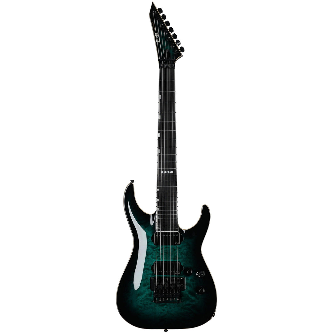 ESP EII Horizon FR-7 Black Turquoise Burst 7-String Electric Guitar