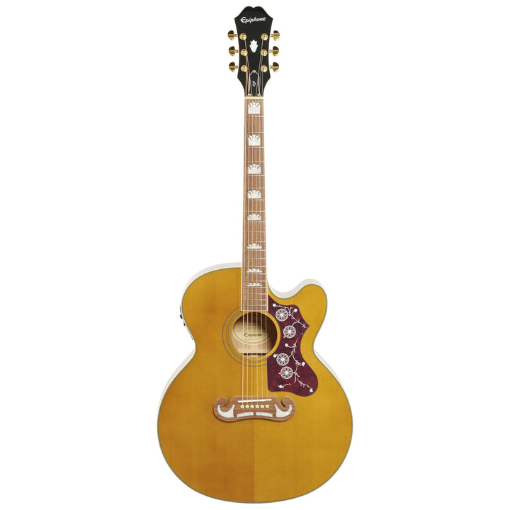 Epiphone J-200 EC Studio Acoustic-Electric Guitar, Vintage Natural