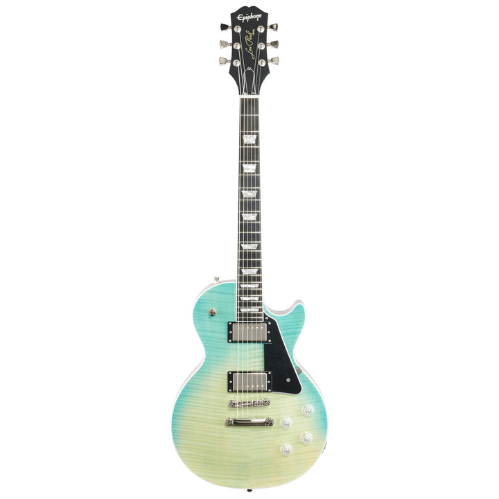 Epiphone Les Paul Modern Figured Electric Guitar, Caribbean Blue Fade