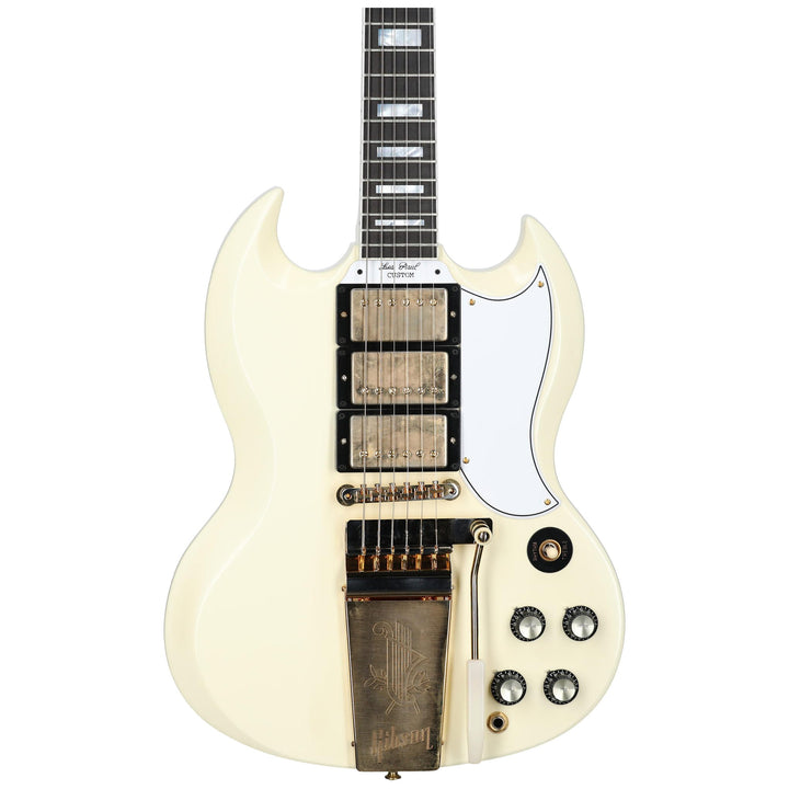 Gibson Custom Shop 1963 Les Paul SG Custom Maestro Electric Guitar, Classic White