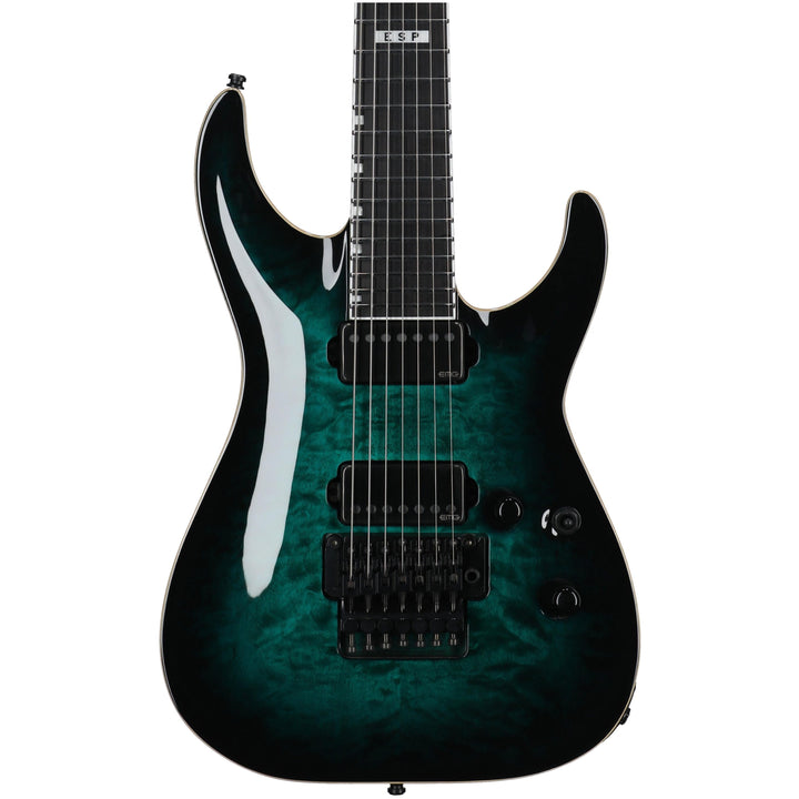 ESP EII Horizon FR-7 Black Turquoise Burst 7-String Electric Guitar