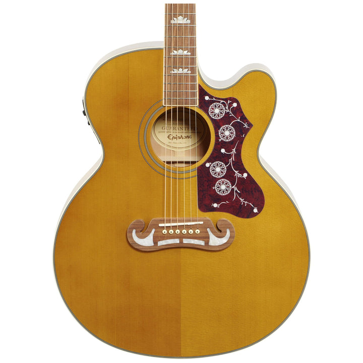 Epiphone J-200 EC Studio Acoustic-Electric Guitar, Vintage Natural