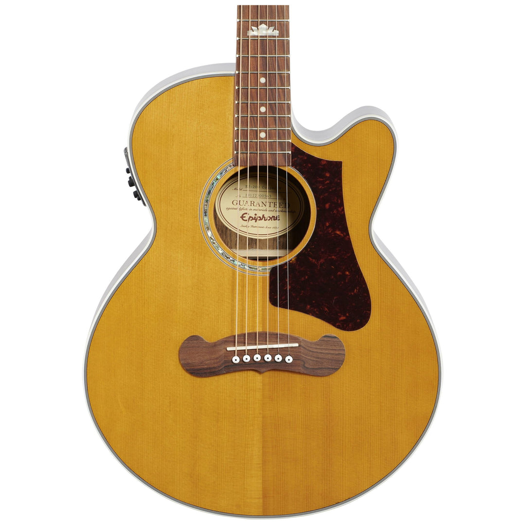 Epiphone J-200 EC Studio Parlor Acoustic-Electric Guitar, Vintage Natural