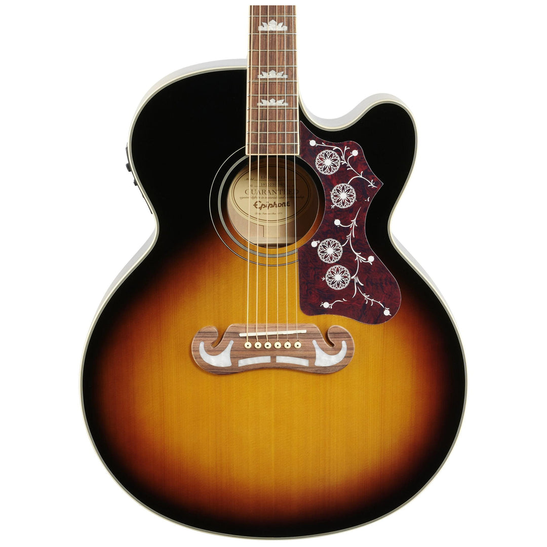 Epiphone J-200 EC Studio Acoustic-Electric Guitar, Vintage Sunburst