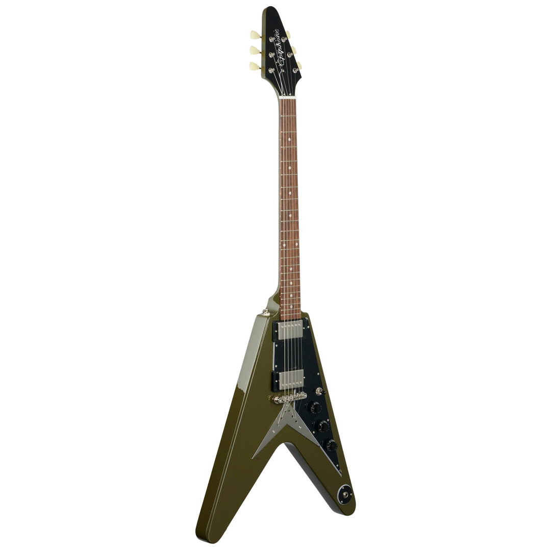 Epiphone Exclusive Flying V Electric Guitar, Olive Drab Green