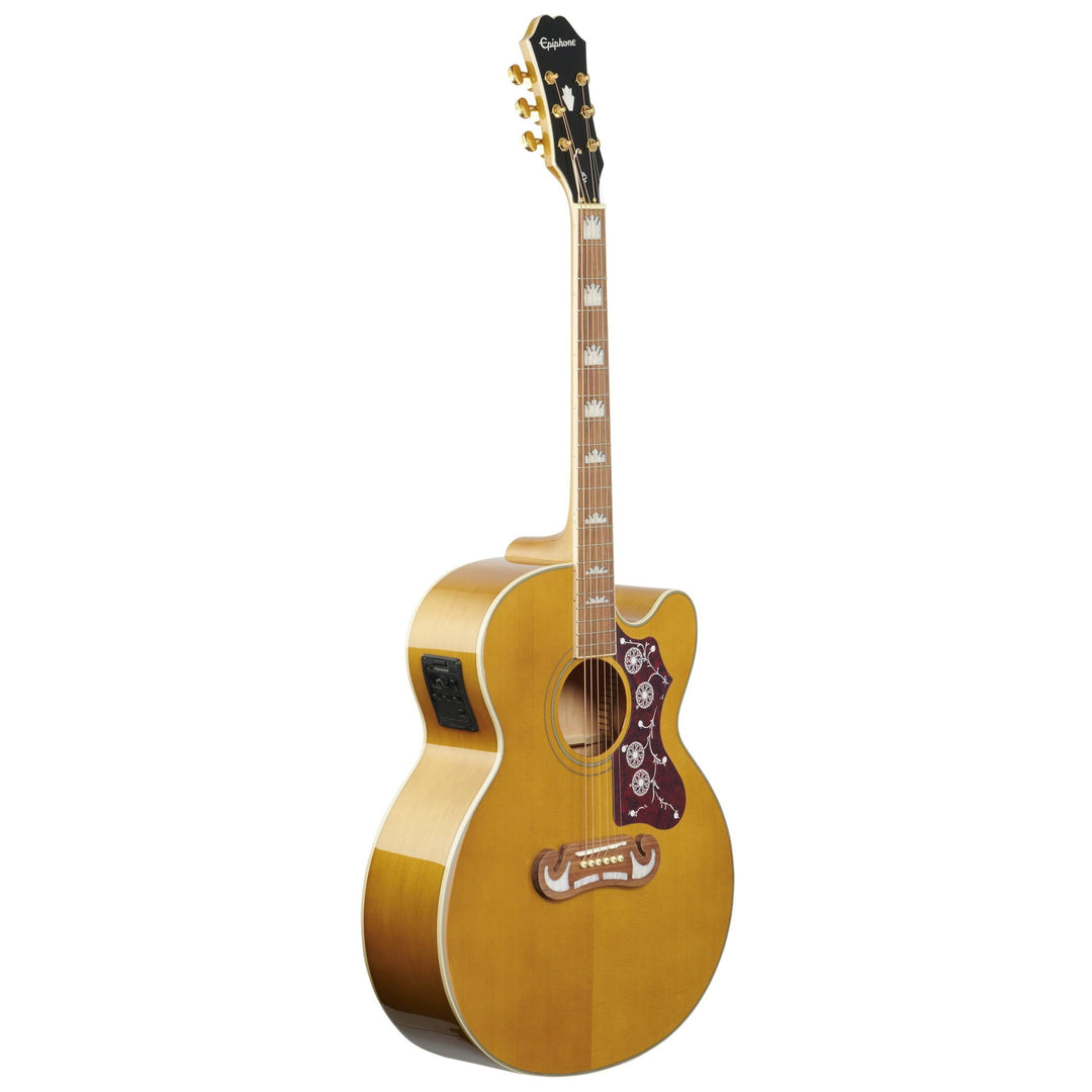 Epiphone J-200 EC Studio Acoustic-Electric Guitar, Vintage Natural