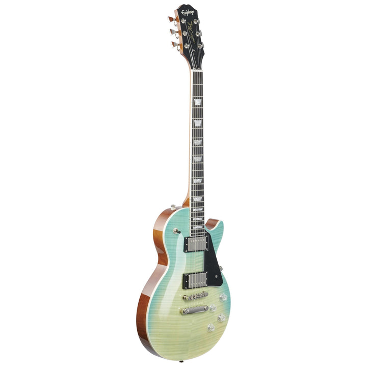 Epiphone Les Paul Modern Figured Electric Guitar, Caribbean Blue Fade