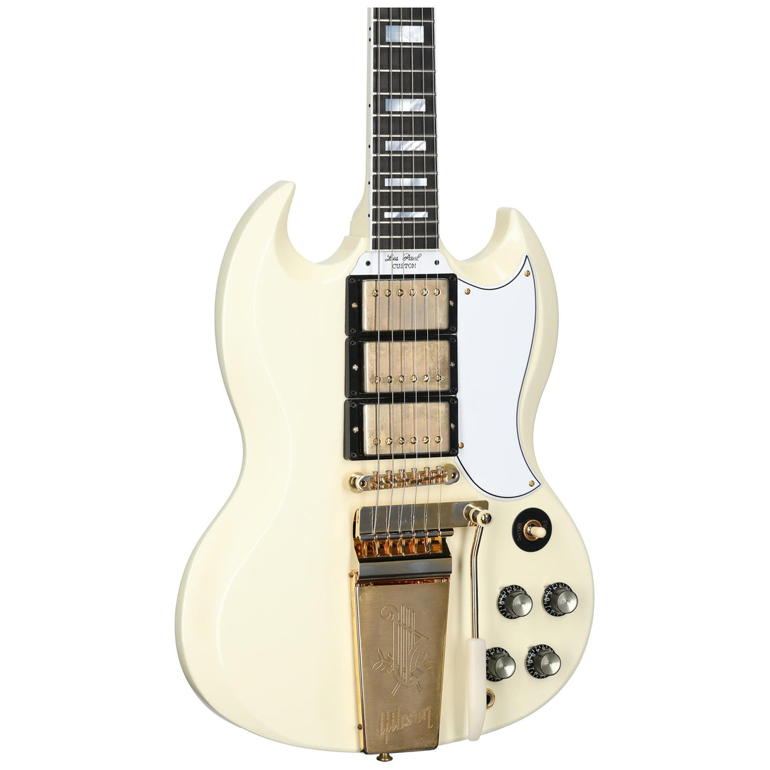 Gibson Custom Shop 1963 Les Paul SG Custom Maestro Electric Guitar, Classic White