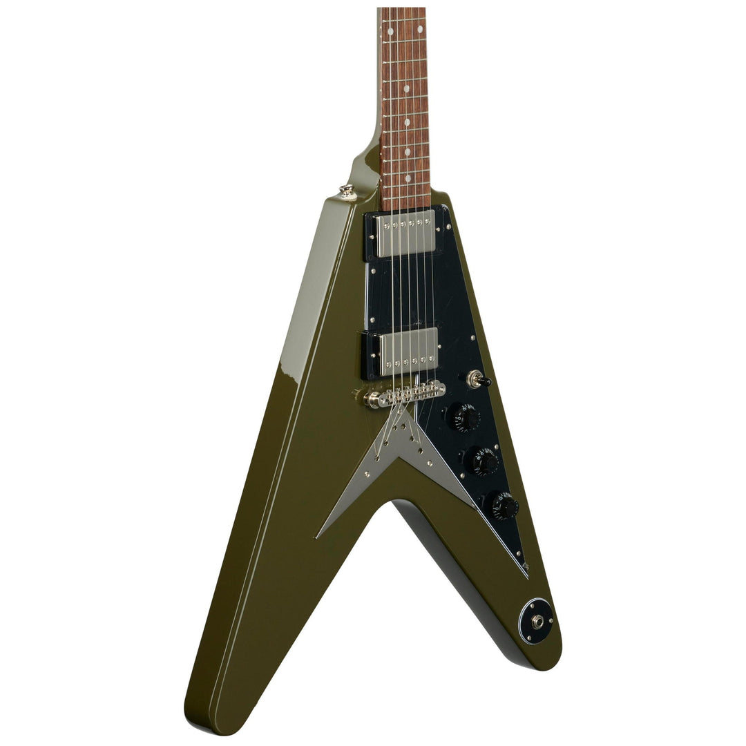 Epiphone Exclusive Flying V Electric Guitar, Olive Drab Green