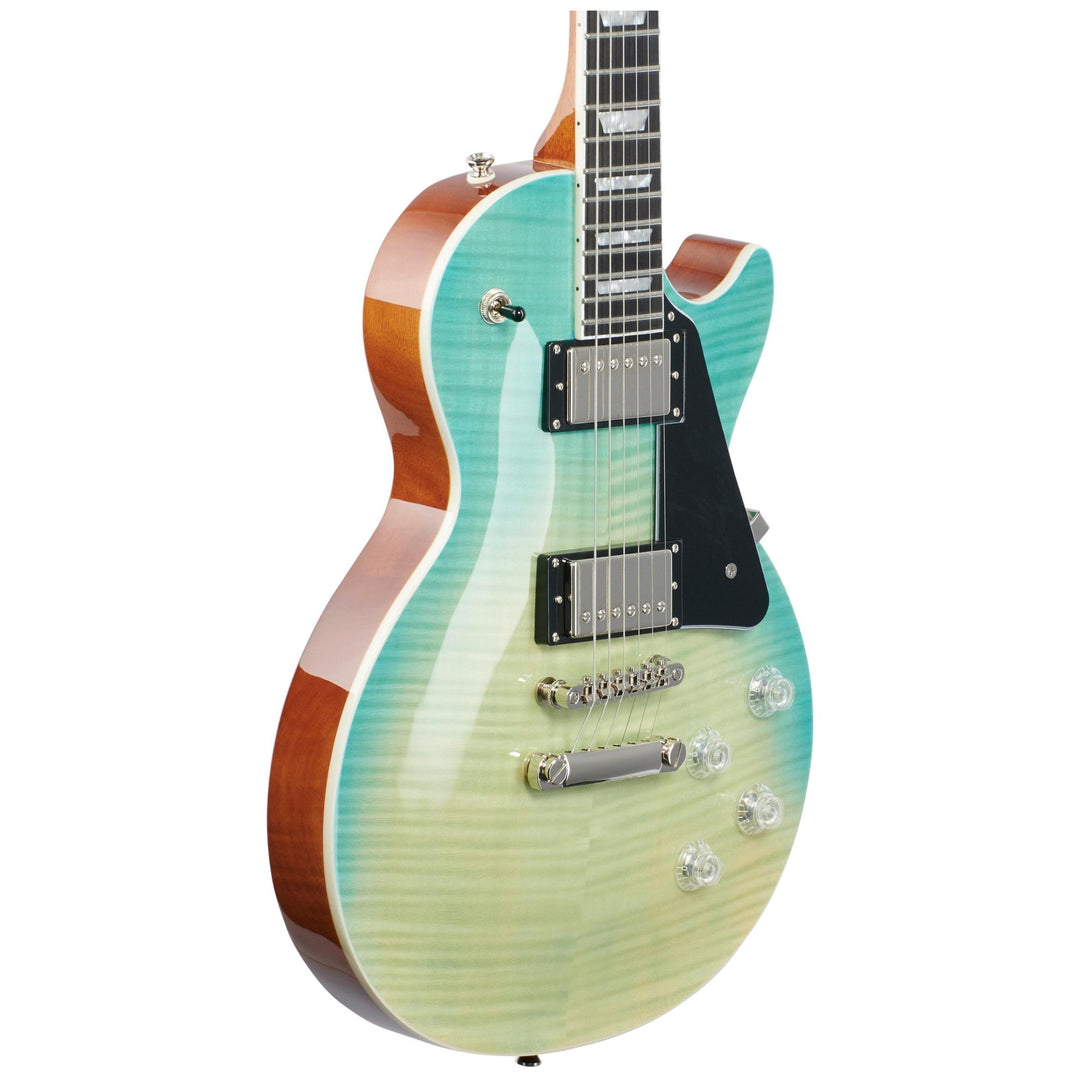 Epiphone Les Paul Modern Figured Electric Guitar, Caribbean Blue Fade