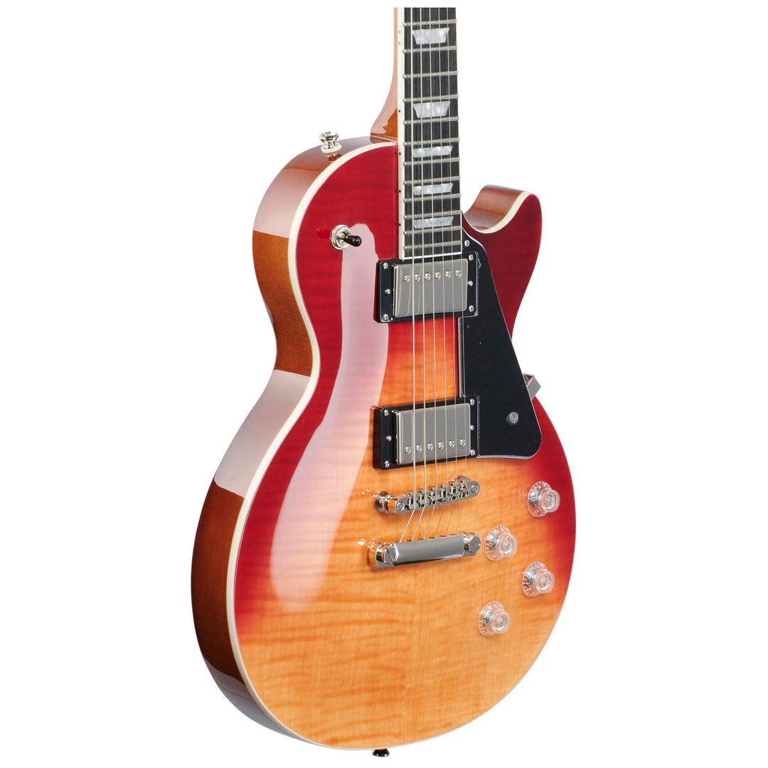 Epiphone Les Paul Modern Figured Electric Guitar, Magma Orange Fade