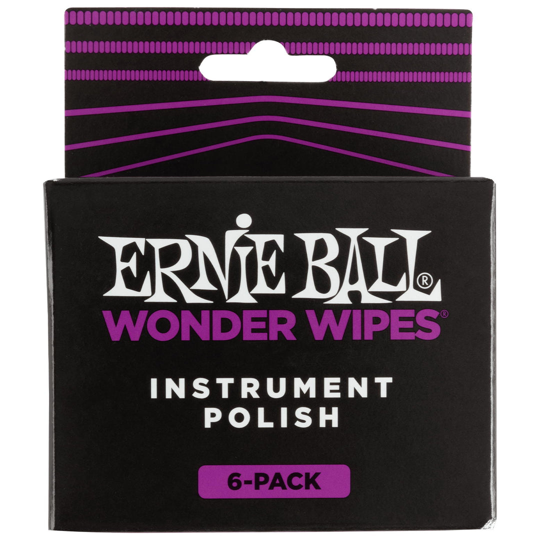 Ernie Ball Wonder Wipes Instrument Polish 6-Pack