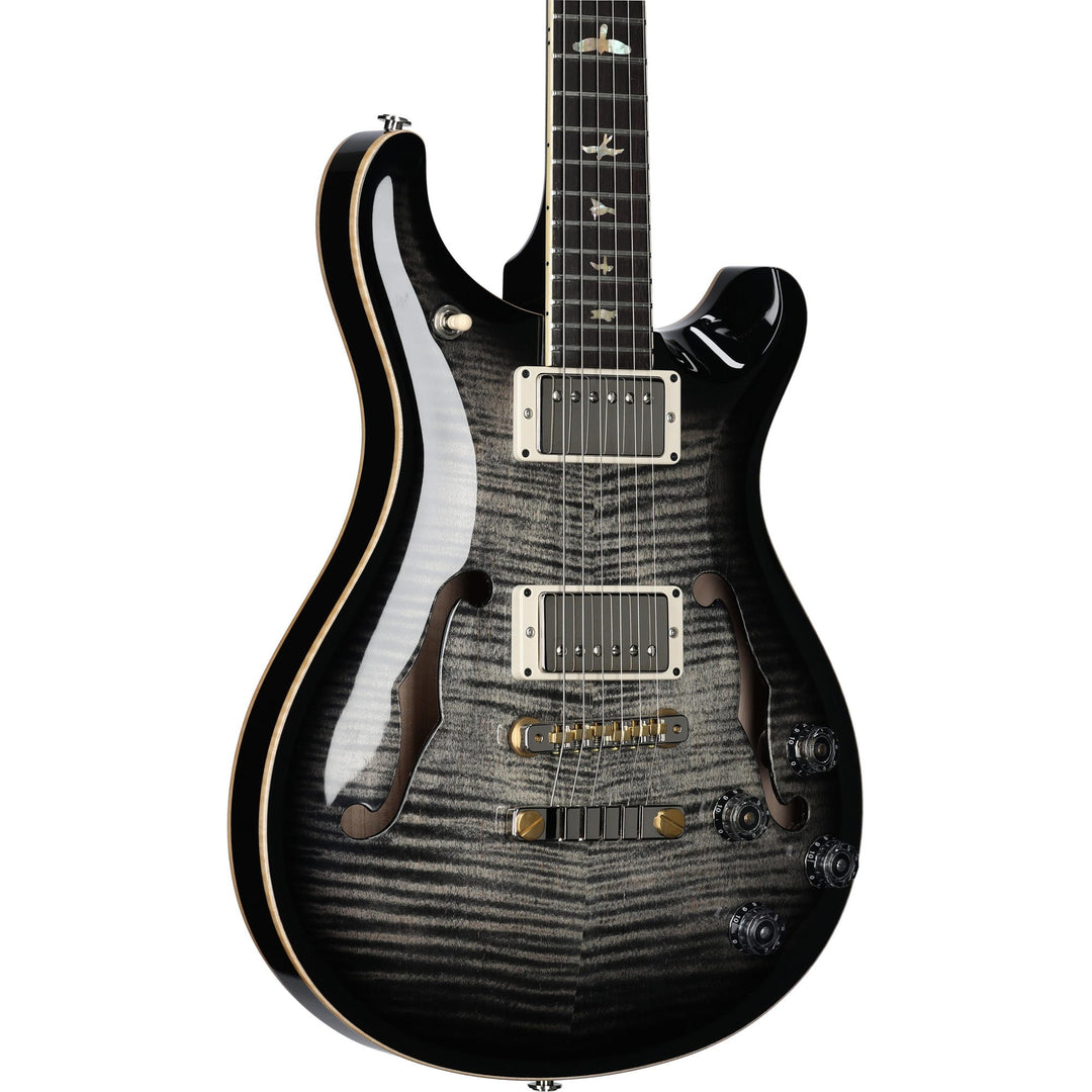 PRS Paul Reed Smith McCarty 594 Hollowbody II 10 Top Electric Guitar (with Case), Charcoal Burst