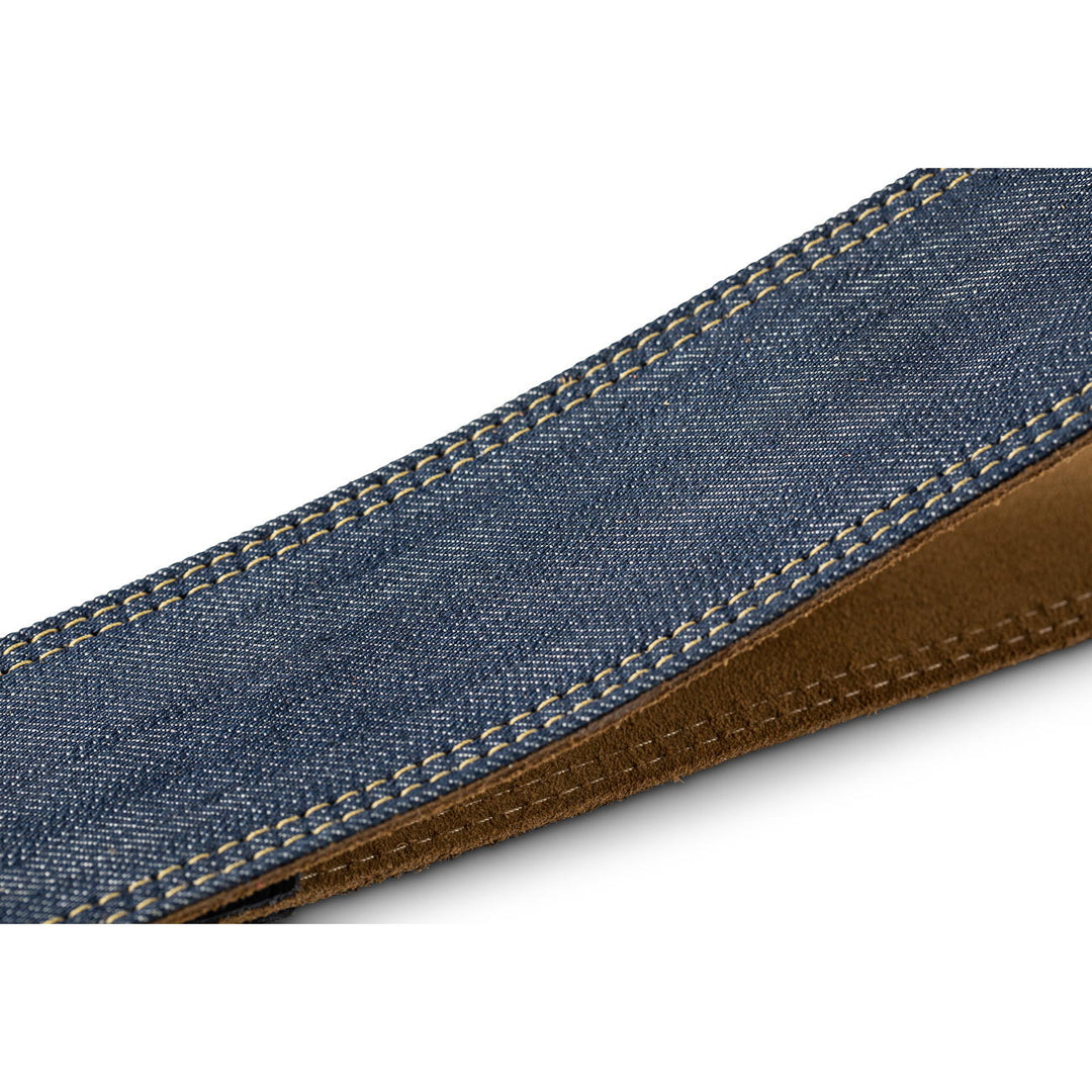 Taylor Blue Denim 2" Gold Logo Guitar Strap