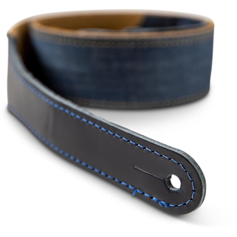 Taylor Blue Denim 2" Gold Logo Guitar Strap