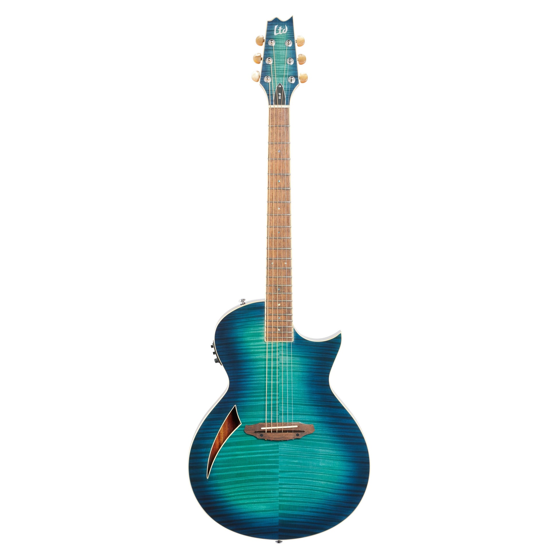 ESP LTD TL-6FM Thinline Acoustic-electric Guitar - Aqua Marine