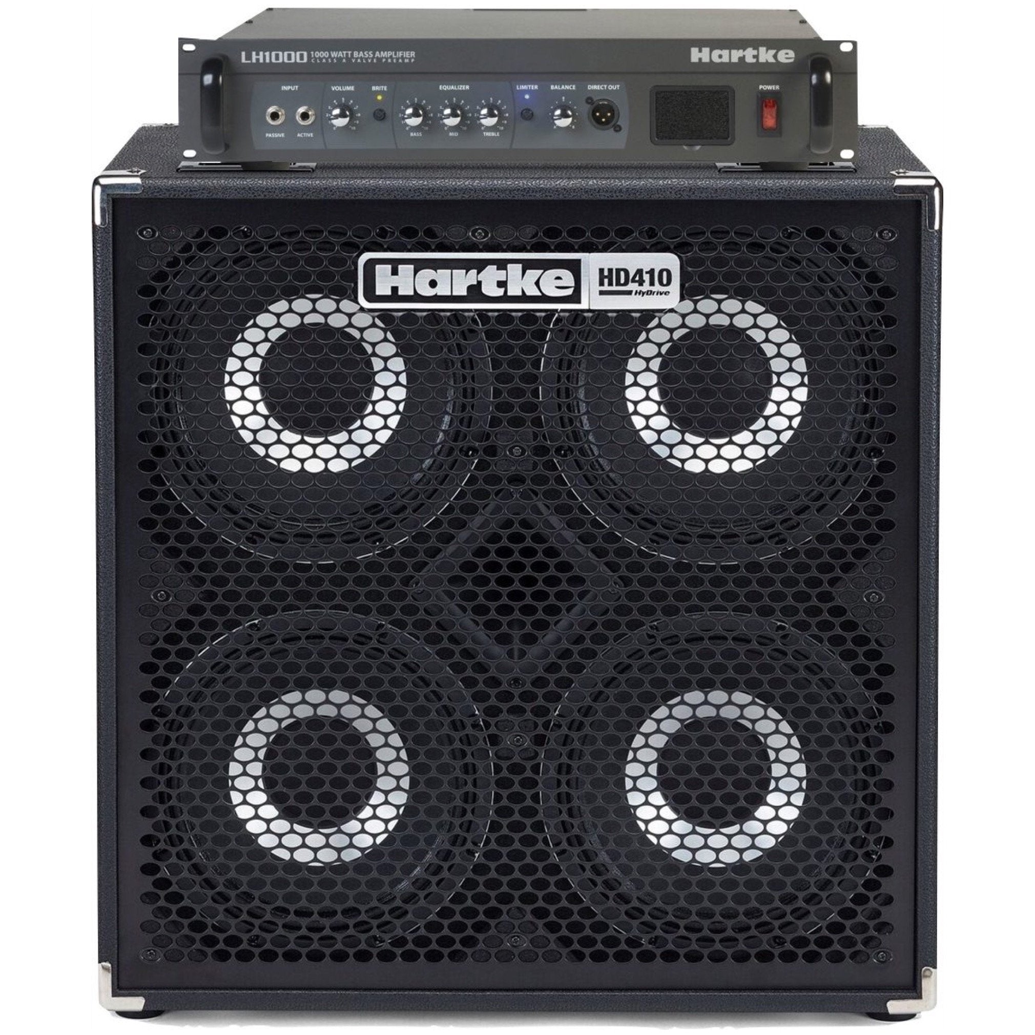 Hartke LH1000 Bass Head with HD410 Bass Cabinet Half Stack Pack