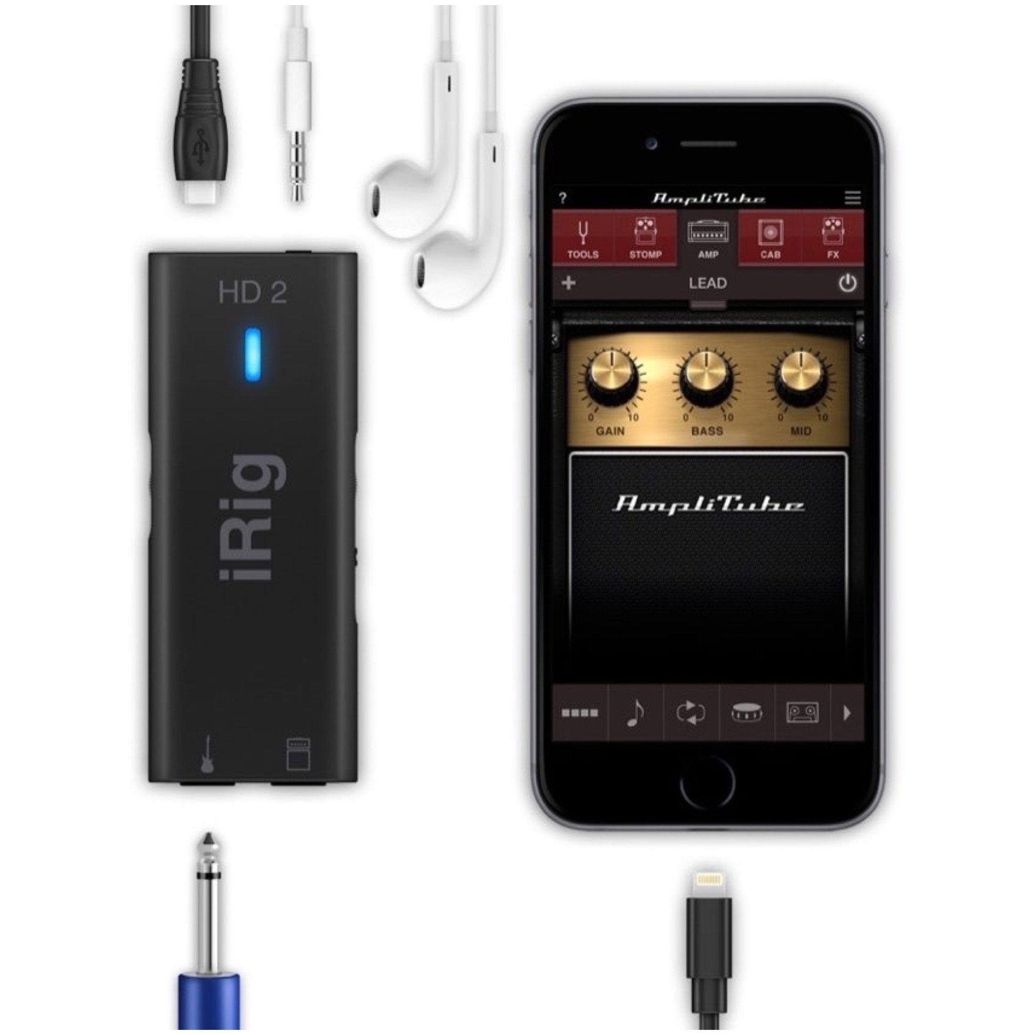 IK Multimedia iRig HD 2 iOS/USB Guitar Audio Interface – Same Day