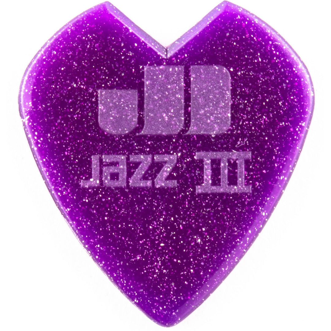 Dunlop Kirk Hammett Jazz III Guitar Picks, Purple, 6-Pack