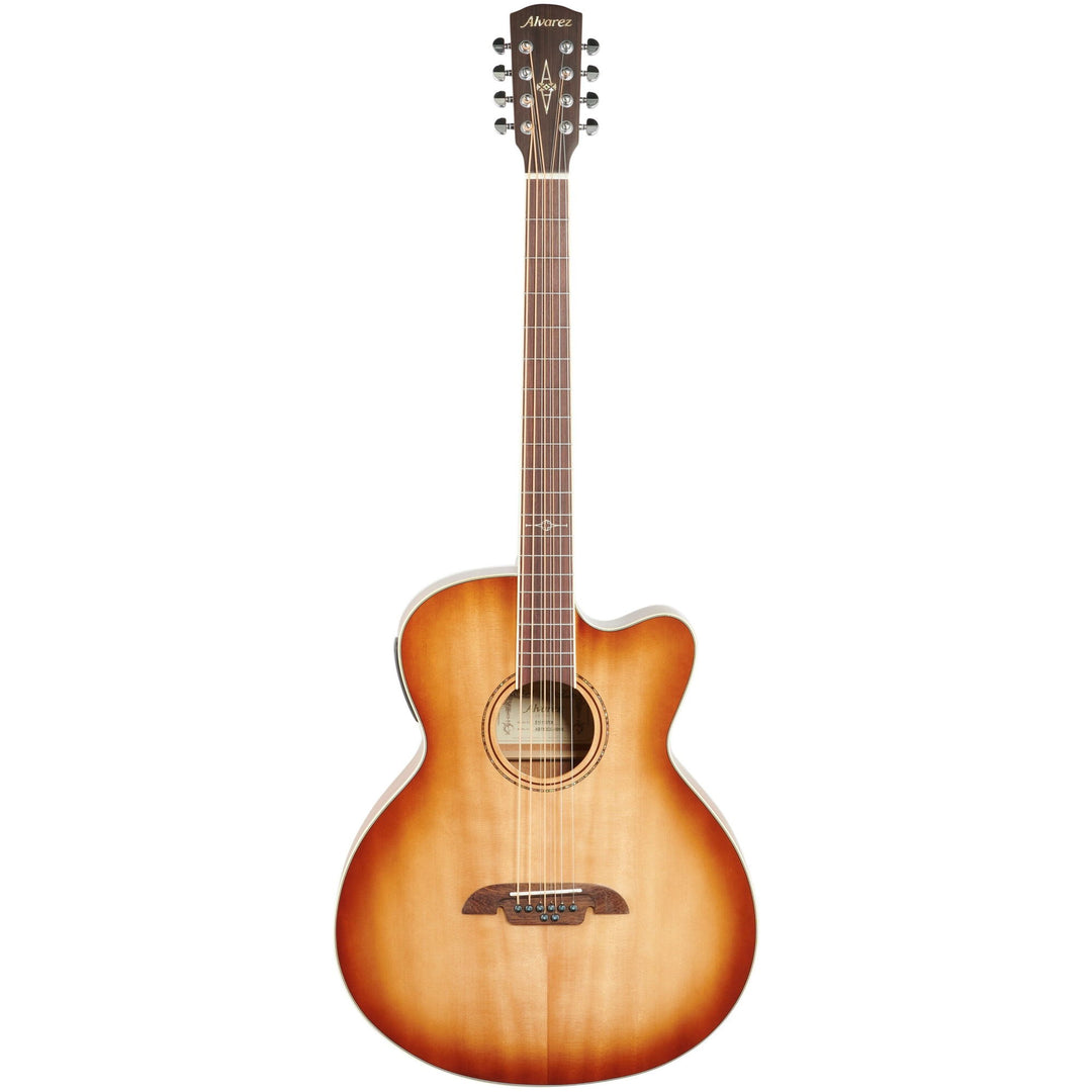 Alvarez Artist Series Baritone Acoustic-Electric Guitar, 8-String, Shaded Burst