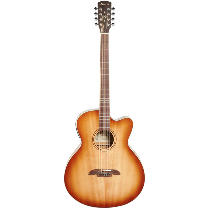 Alvarez Artist Series Baritone Acoustic-Electric Guitar, 8-String, Shaded Burst