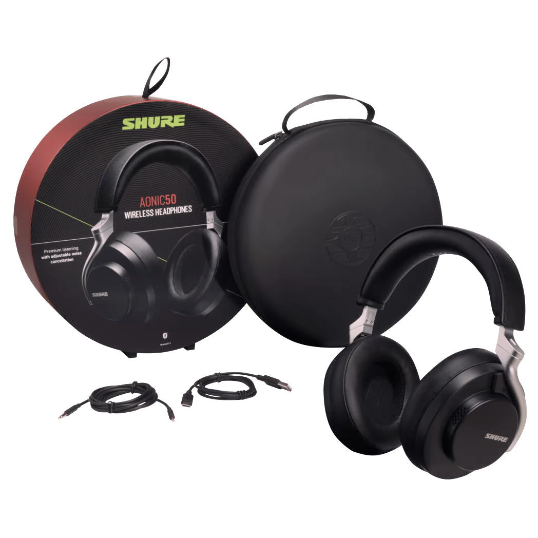 Shure AONIC 50 Wireless Noise-Cancelling Headphones, Black, Blemished