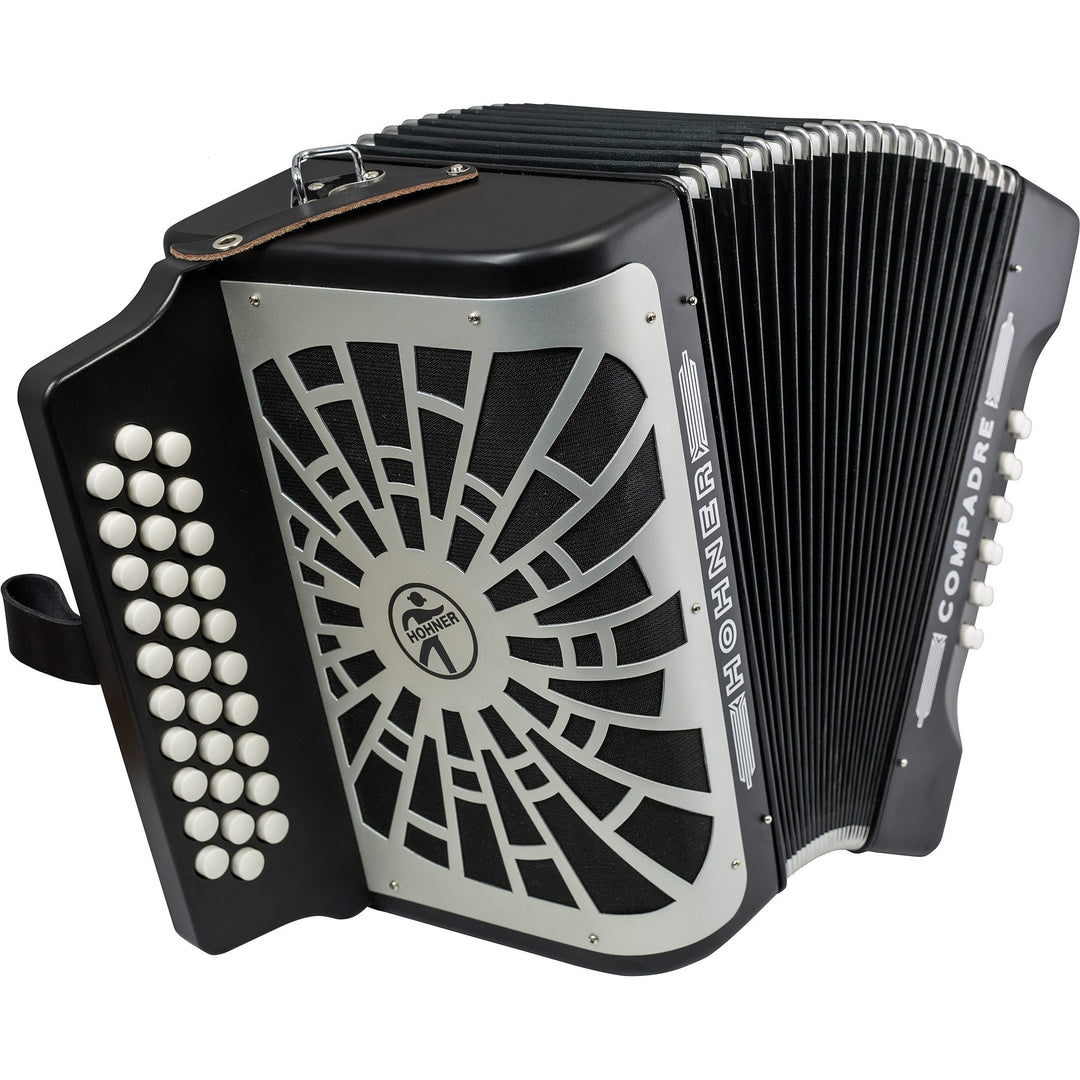 Hohner Compadre Accordion (with Gig Bag), Black, G/C/F, with Gig Bag