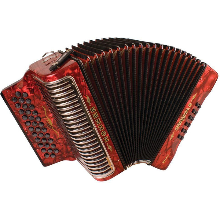 Hohner CXG Corona II Xtreme Accordion, Pearl Red, G/C/F