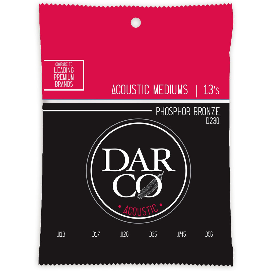 Darco D230 Medium Phosphor Bronze Acoustic Guitar Strings