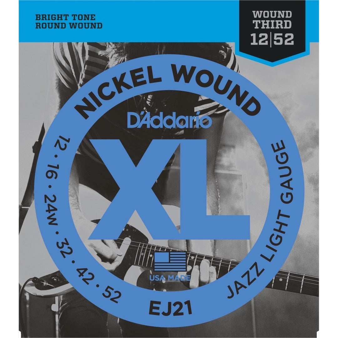 D'Addario EJ21 Extra Light Nickel Wound Jazz Electric Guitar Strings