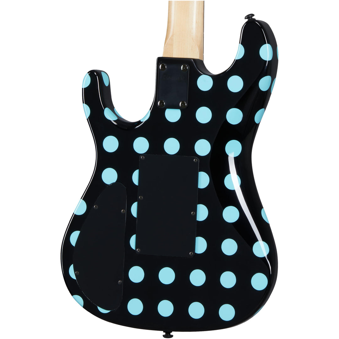 Kramer Nightswan Electric Guitar, Black with Blue Polka Dots