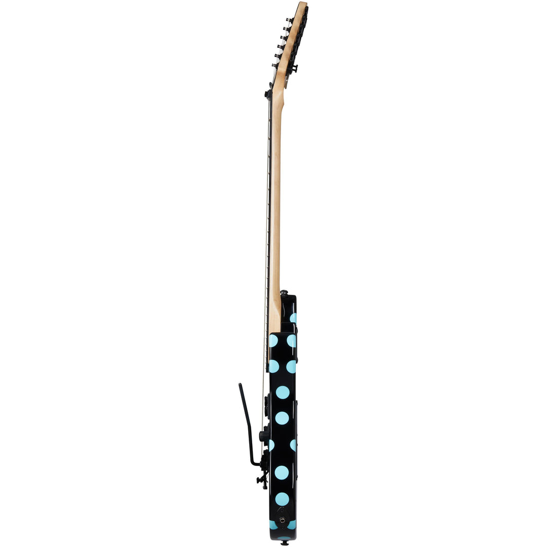 Kramer Nightswan Electric Guitar, Black with Blue Polka Dots