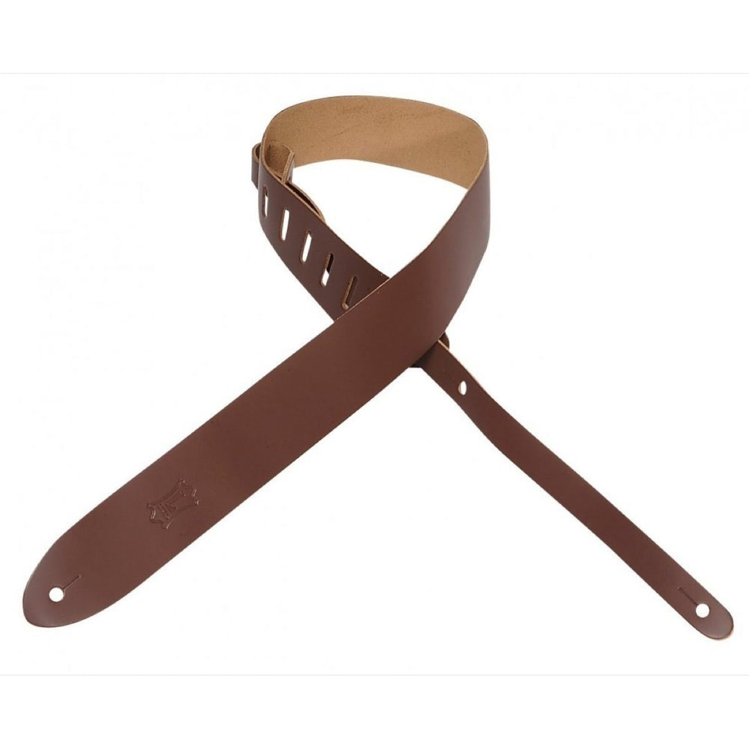 Levy's M12 2 Inch Leather Guitar Strap, Brown