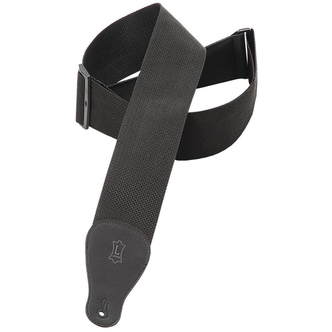 Levy's M8P3 3 Inch Wide Polypropylene Guitar Strap, Black