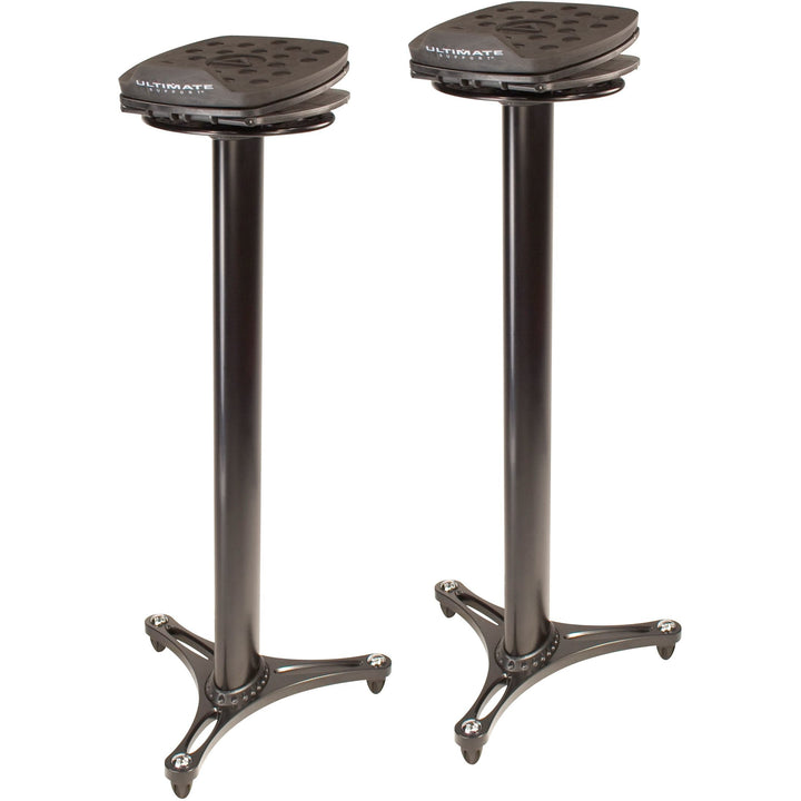 Ultimate Support MS-100B Studio Monitor Stands, Black, Pair