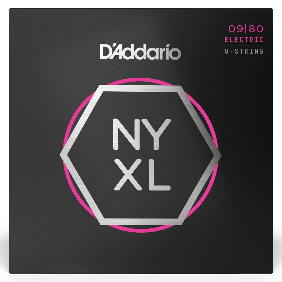 D'Addario NYXL0980 Super Lite Nickel Wound 8-String Electric Guitar Strings