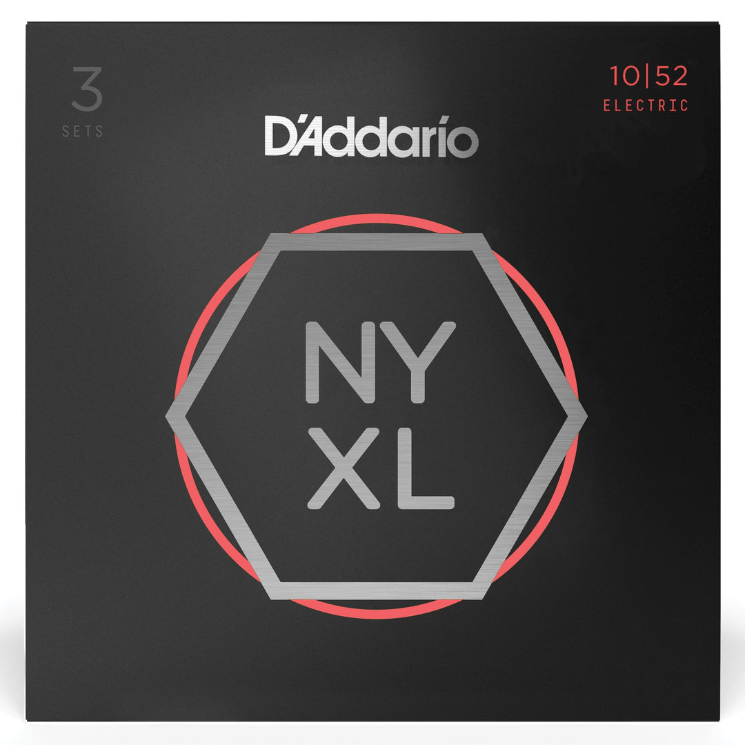 D'Addario NYXL10523P Light Heavy 3-Pack of Nickel Wound Electric Guitar Strings