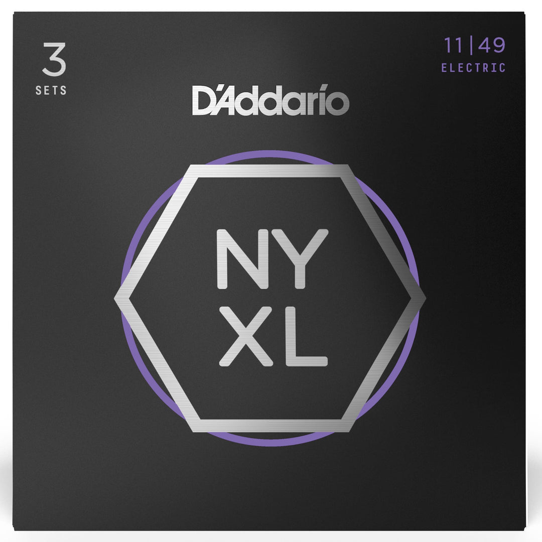 D'Addario NYXL11493P Medium 3-Pack of Nickel Wound Electric Guitar Strings