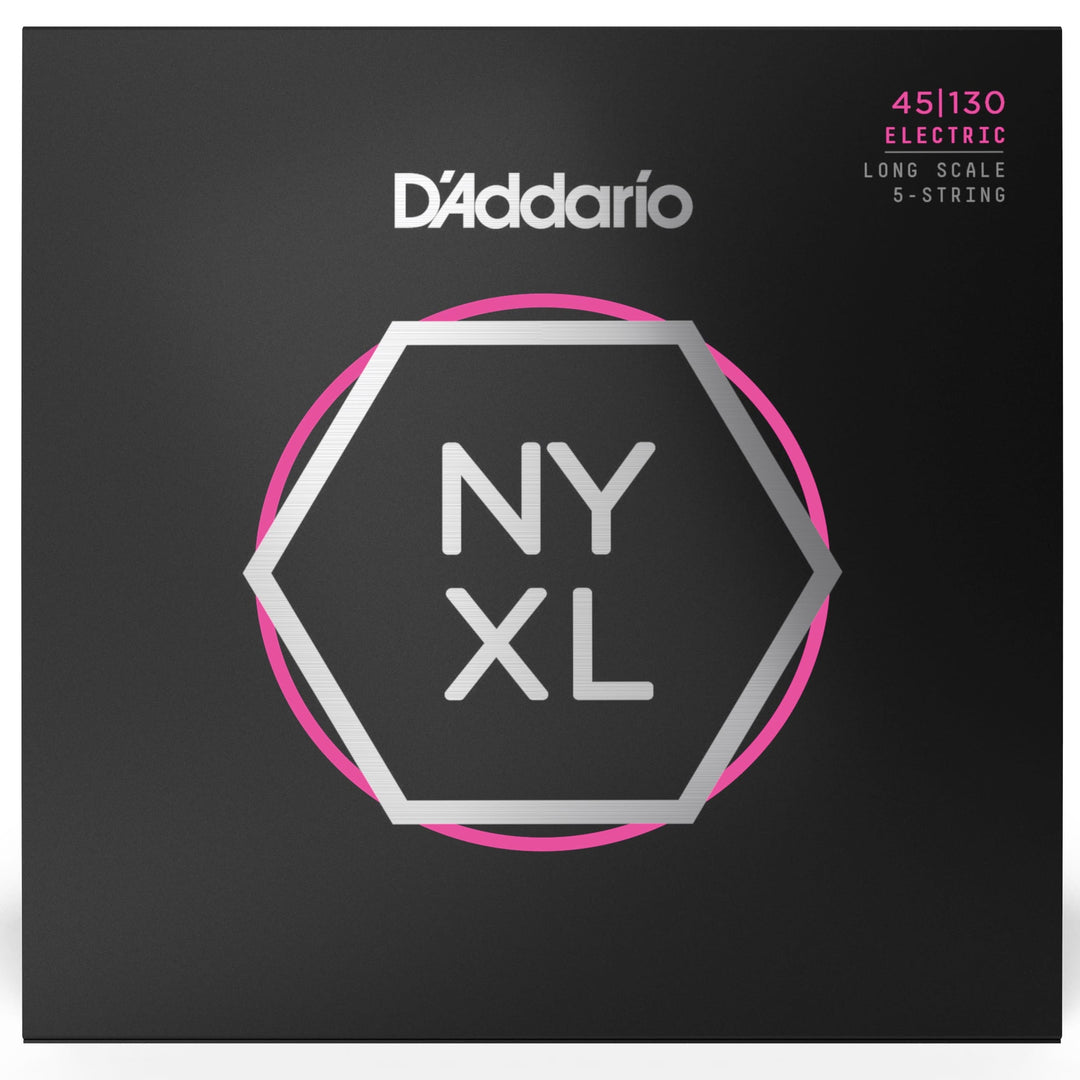 D'Addario NYXL45130 Long Scale Nickel Wound 5-String Electric Bass Strings