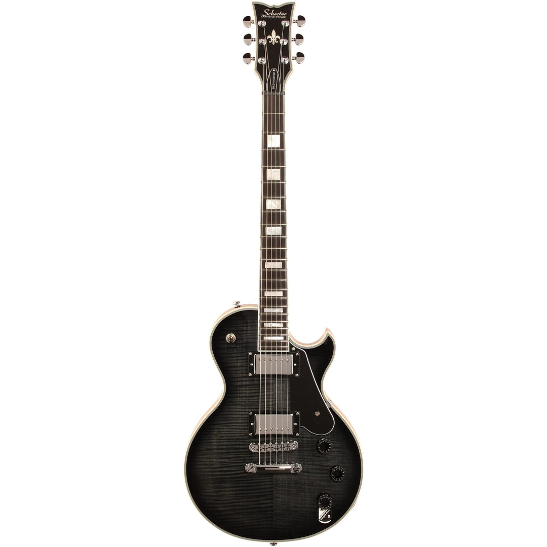 Schecter Solo II Custom Electric Guitar, Transparent Black Burst, Chrome Hardware