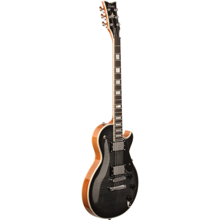 Schecter Solo II Custom Electric Guitar, Transparent Black Burst, Chrome Hardware