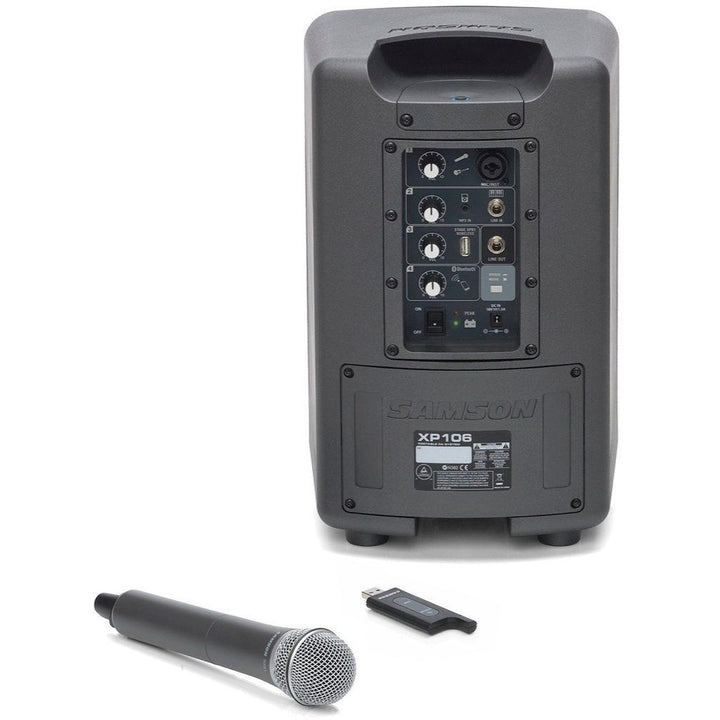 Samson Expedition XP106w Battery-Powered Portable Bluetooth PA System with Wireless Handheld Mic