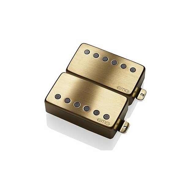 EMG 5766 Electric Guitar Pickup Set, Brushed Gold