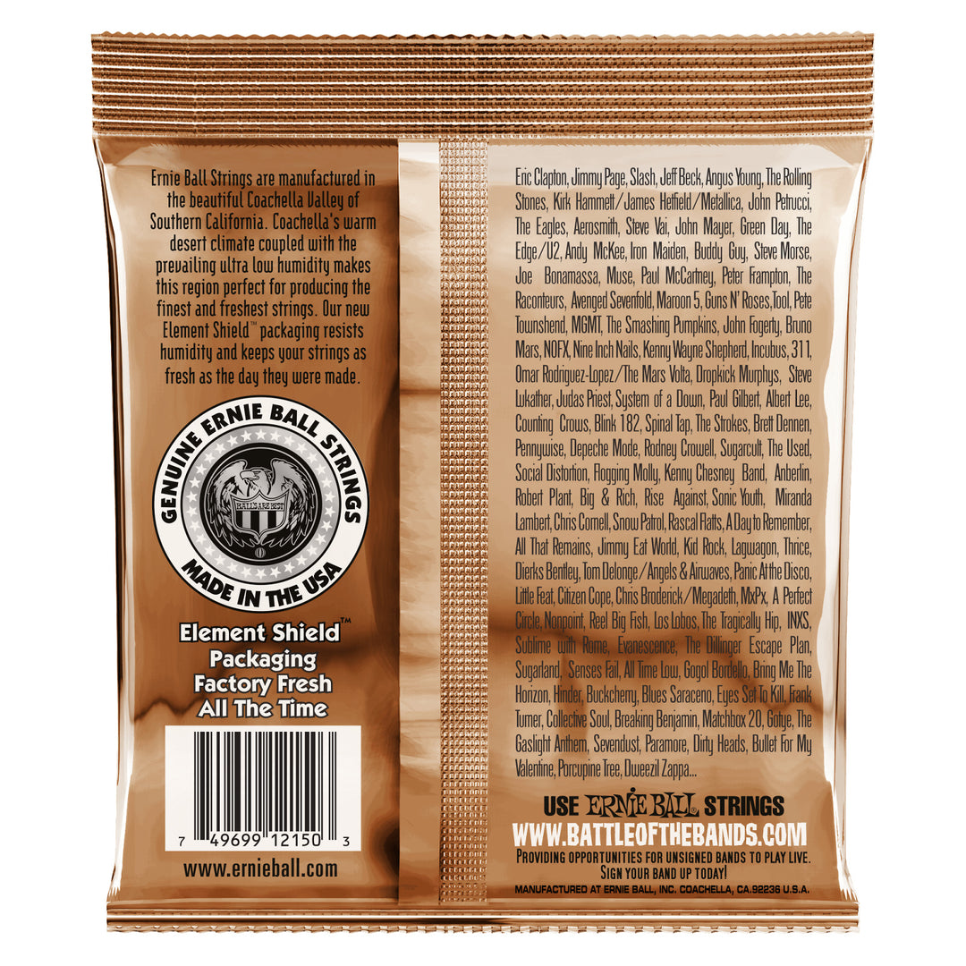 Ernie Ball Earthwood Phosphor Bronze Acoustic Guitar Strings, 2150, 10-50, Extra Light