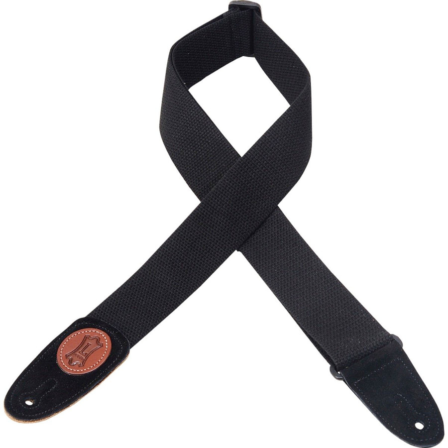 Levy's MSSC8-XL Cotton Guitar Strap, Extra Long, Black