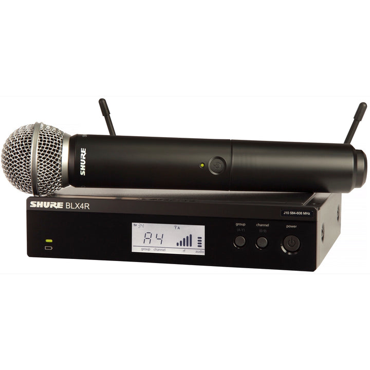 Shure BLX24R/SM58 Handheld Wireless SM58 Microphone System, Band H9 (512-542 MHz)