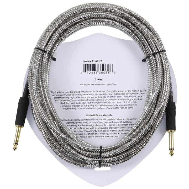 Pig Hog Armor Clad Instrument Cable, 20'