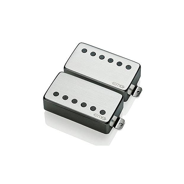 EMG 5766 Electric Guitar Pickup Set, Brushed Chrome