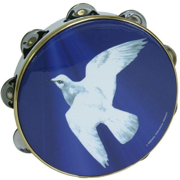 Remo Religious Tambourine (Single Row), Dove, TA-9108-18, 8 Inch